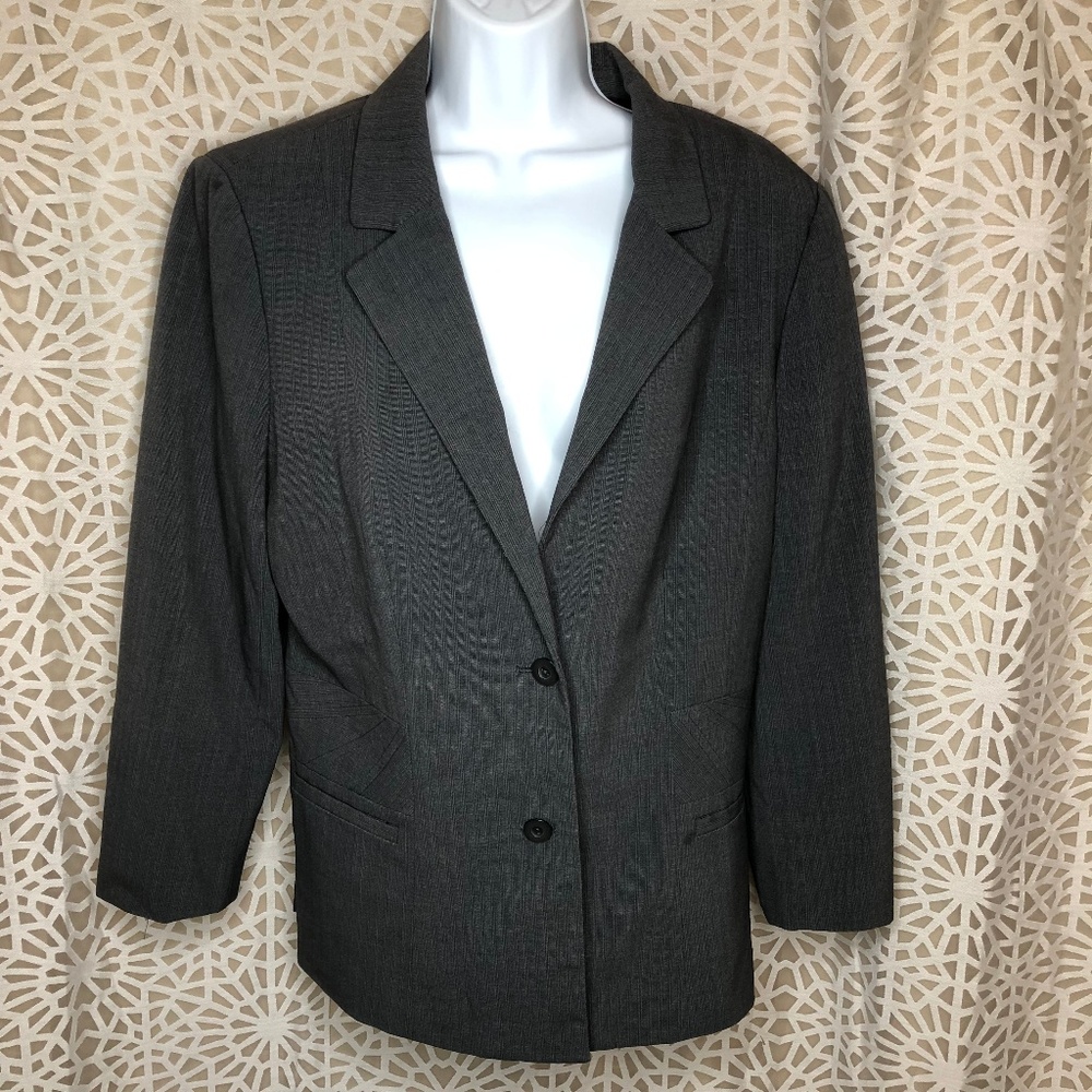 Atelier Gray Pinstripe Pant Suit